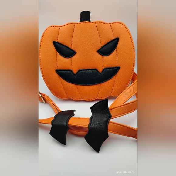 Orange Pumpkin Crossbody Bag - Picture 1 of 3